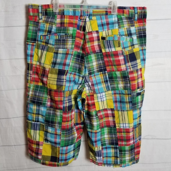 DTEK  Plaid Multi-colored Shorts SZ 36 - Picture 2 of 3